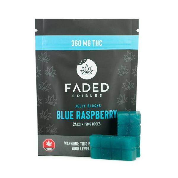 Faded Jelly Blocks - Blue Raspberry (360mg)