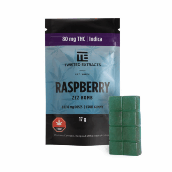 Twisted Extracts - Jelly Bombs 80mg - Blue Raspberry (Indica)