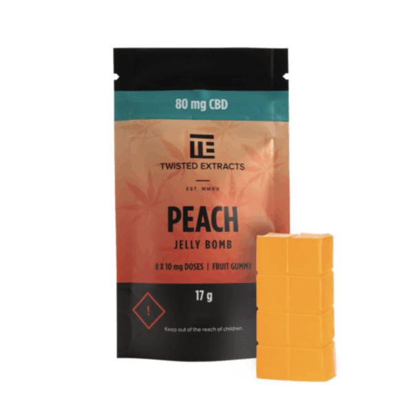Twisted Extracts - Jelly Bombs 80mg - Peach (CBD)